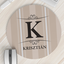 NagyAjándék Kör alakú csíkos egérpad névvel egyedi ajándék
