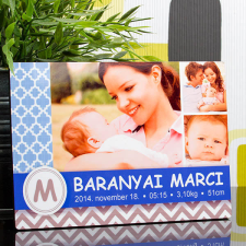 NagyAjándék Megérkeztem fotópanel - kék egyedi ajándék