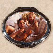 NagyAjándék Ovális fényképes sminktükör egyedi ajándék