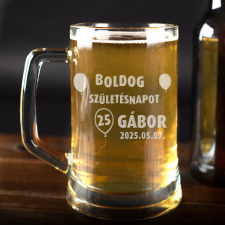 NagyAjándék Szülinapi lufis söröskorsó egyedi ajándék