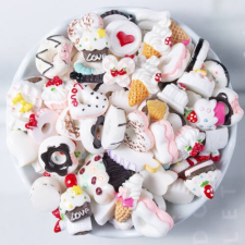 Nagyker 1. Extrém Candy körömdíszítő 100db - Fehér sütik körömdíszítő