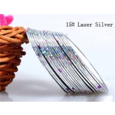 Nagyker 2. Díszítő szalag 15-Laser silver körömdíszítő