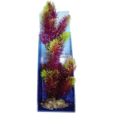  Nagyméretű lilás-zöld tündérhínár akváriumi műnövény 45 cm akvárium dekoráció