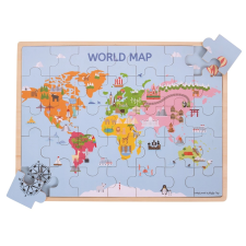 Nagyszerű Világtérkép Fa Puzzle Gyermekeknek puzzle, kirakós