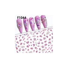 Nail-Art Körömmatrica - F1044 virág körömdíszítő