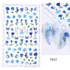 Nail-Art Körömmatrica - F862 rózsa körömdíszítő