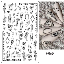 Nail-Art Körömmatrica - F868 körömdíszítő