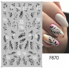 Nail-Art Körömmatrica - F870 körömdíszítő
