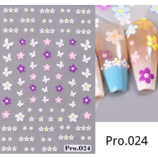 Nail-Art Körömmatrica - Pro.024 virág körömdíszítő