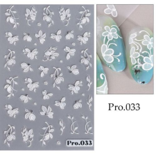 Nail-Art Körömmatrica - Pro.033 virág körömdíszítő