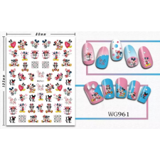 Nail-Art Körömmatrica - WG961 Mickey LOVE körömdíszítő