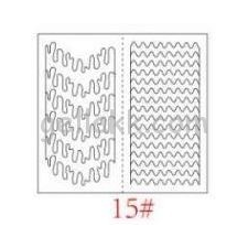 Nail-Art Mintázó sablon GS-15 körömdíszítő