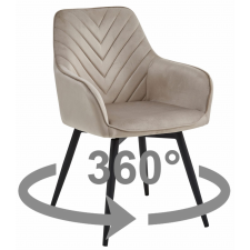  NANA360 VELVET bézs forgó étkezőszék bútor