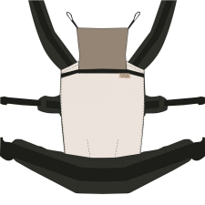 NANDU Bébi Csatos állítható hordozó - kendős nyersfehér-fekete kenguru