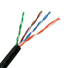 NANOCABLE UTP 5 Kategóriás Merev Hálózati Kábel 10.20.0302-EXT-BK 100 m fekete kábel és adapter