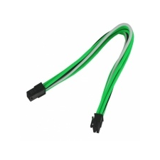 Nanoxia 8-Pin PCI-E hosszabbító- 30 cm - Zöld/Fehér/Fekete kábel és adapter