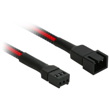 Nanoxia Kabel Nanoxia 3-Pin Verlängerung, 30 cm, schwarz/rot (NX3PV3ESR) kábel és adapter