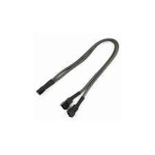 Nanoxia Kabel Nanoxia 3-Pin Y-Kabel, 30 cm, carbon (NX3PY30C) kábel és adapter