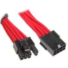 Nanoxia PCIe 6+2Pin Hosszabbító kábel - Fekete/Piros (30cm) kábel és adapter