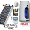 NAPCSAP 2-3 fő részére napkollektor rendszer 10 csöves vákuumcsöves napkollektor, 100 literes Drazice hőcserélős tároló, ECO szivattyú állomás, vezérlés, tágulási tartály