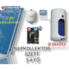 NAPCSAP 3-4 fő részére Cordivari síkkollektoros szett: 2 síkkollektor + 160 literes 1 hőcserélős bojler + ECO szivattyú állomás + vezérlés + tágulási tartály