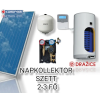 NAPCSAP 3-5 fő részére Cordivari napkollektor rendszer: 2 db síkkollektor + 200 literes 1 hőcserélős fali bojler + ECO szivattyú állomás + vezérlés + tágulási tartály