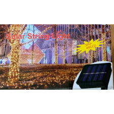  Napelemes, 400 ledes kültéri fényfüzér, 50 méter kültéri izzósor