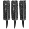  Napelemes kerti lámpa, Strend Pro Garden Kang, fekete, 31 cm, 1 LED, melegfehér fény, vízálló, 3 db