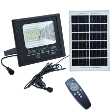 Napelemes kültéri reflektor, távirányítóval - 100W kültéri világítás