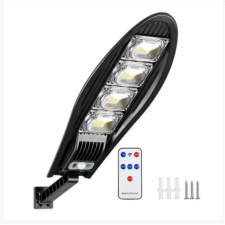 Napelemes LED kültéri mozgásérzékelős fali lámpa távirányítóval 80W W779B kültéri világítás