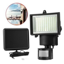Napelemes mozgásérzékelős 120 LED -es reflektor lámpa világítás