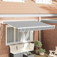  Napellenző ponyva Antracit és Fehér 235 x 195 cm Poliészter nyílászáró