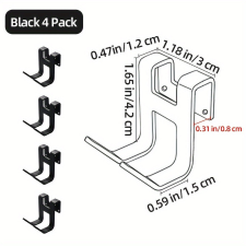 NapiKütyü 4db Alumínium Fúrás Nélküli törölköző akasztó fürdőszoba kiegészítő