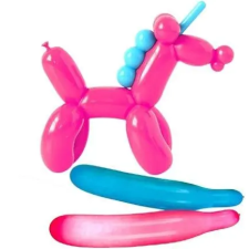 NapiKütyü Unikornis cső (modellező) lufi szett, 32 db, pumpával party kellék