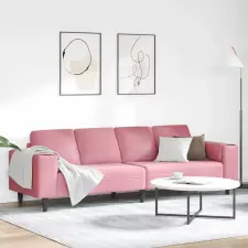  Nappali Kanapé Rózsaszín 250 x 77 x 76 cm bútor