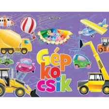 Napraforgó Kiadó Színező matricákkal - Gépkocsik gyermek- és ifjúsági könyv