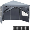  Napsgő pavilon, hordozható, esőálló, Szürke