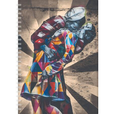  Naptár, tervező, A5, heti, DAYLINER, "InSpiral", graffiti határidőnapló