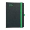  Naptár, tervező, A5, heti, TOPTIMER, "Nero", fekete-zöld