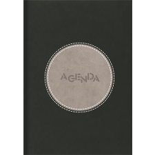  Naptár, tervező, A5, napi, DAYLINER "Central", fekete-szürke határidőnapló