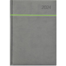  Naptár, tervező, A5, napi, TOPTIMER, "Young", szürke-zöld naptár, kalendárium