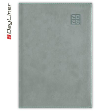  Naptár, tervező, B5, heti, DAYLINER "Square", szürkéskék határidőnapló