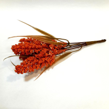  Narancs színű kalászköteg, mérete: 22 cm, 4 kalász/köteg dekorációs kellék