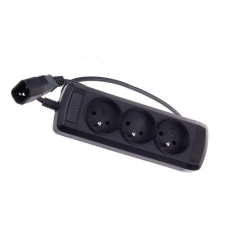 Natec 3 aljzatos UPS elosztó IEC csatlakozóval 0,6 m - Fekete (NSP-0517) hosszabbító, elosztó