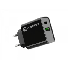 Natec Ribera NUC-2060 USB-C Hálózati töltő - Fekete (20W) mobiltelefon kellék