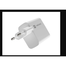 Natec Ribera USB-A / USB-C Hálózati töltő - Fehér (65W) (NUC-2144) mobiltelefon kellék