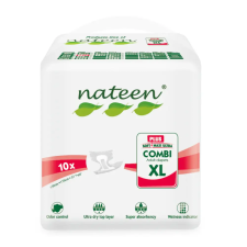 Nateen Combi Plus XL - inkontinencia nadrágpelenka 3400 ml (10db) gyógyászati segédeszköz