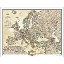 NATIONAL GEOGRAPHIC Antik színű Európa falitérkép National Geographic 117x92 térkép