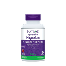 Natrol Könnyen Felszívódó Magnézium 250 mg rágótabletta - Magnesium High Absorption (60 Rágótabletta, Áfonyás Alma) vitamin és táplálékkiegészítő