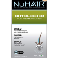 Natrol NuHair DHT Blocker for Men & Women (hajtáplálkozás), 60 tabletta vitamin és táplálékkiegészítő